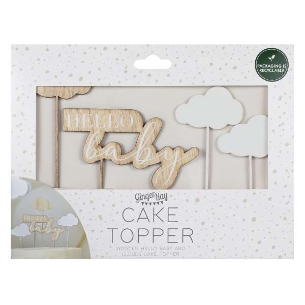 4 Teiliges Cake Topper Set Hello Baby